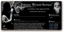 Johnny Wraith Stories - short story website made with doodlekit